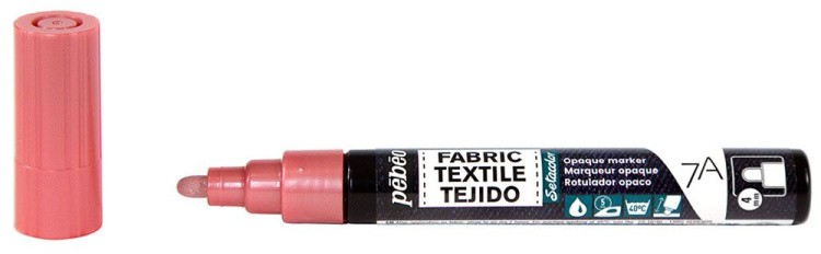 Маркер для темных и светлых тканей Pebeo 7A Opaque, 4 мм, перо круглое, под розовую медь