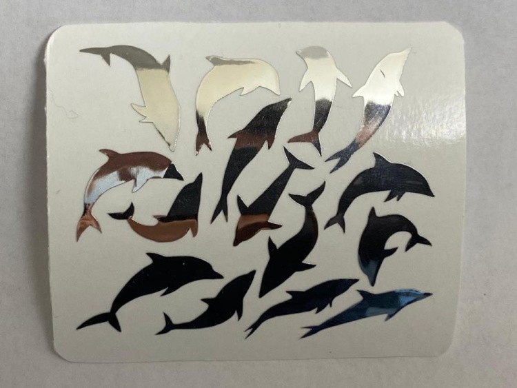 №521 Наклейка (Серебро) Sticker, Art Blong — картинка 2