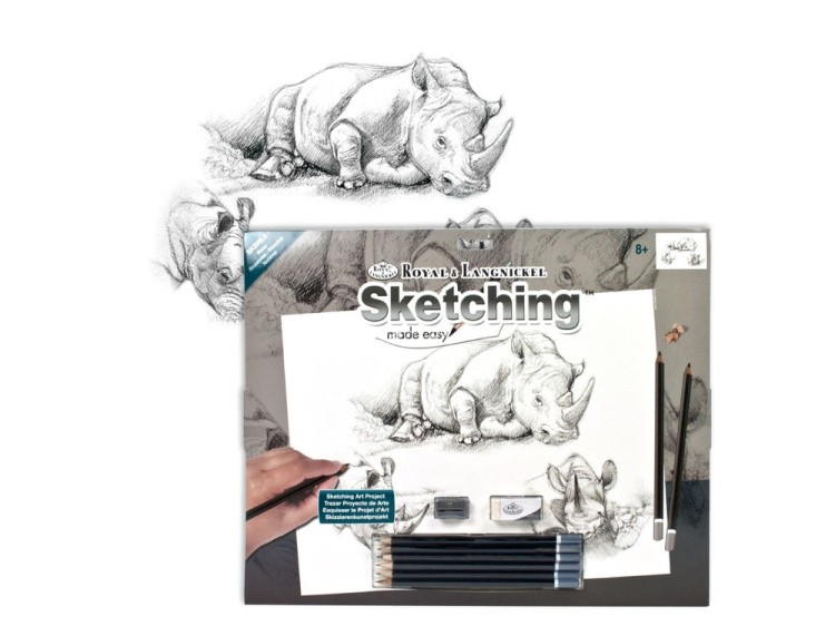 Набор для скетчинга «Носороги» — картинка 2