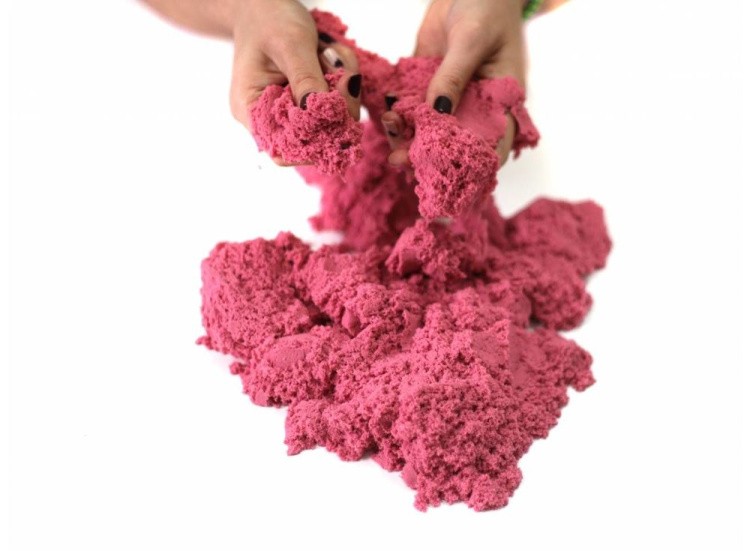 Космический пластичный песок Розовый 0.5 кг — картинка 4