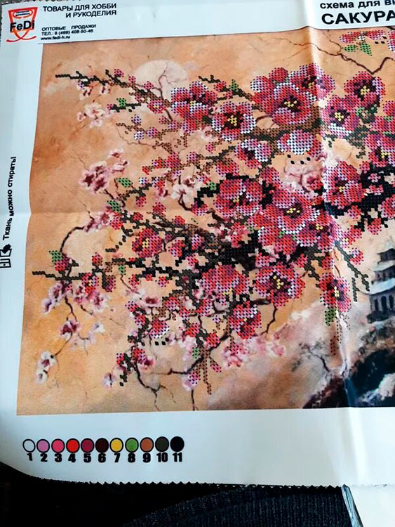 Набор вышивки бисером «Сакура» — картинка 5