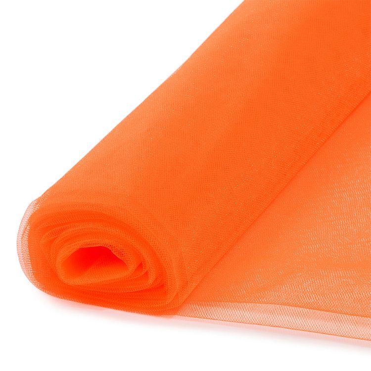 Еврофатин мягкий матовый Hayal Tulle, 5 м, ширина 300 см, цвет: оранжевый неон, Hayal — картинка 4