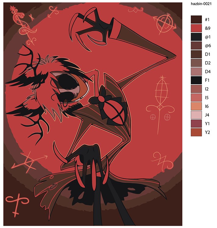 Картина по номерам «Отель Хазбин (Харбин): Аластор 40x50» — картинка 2