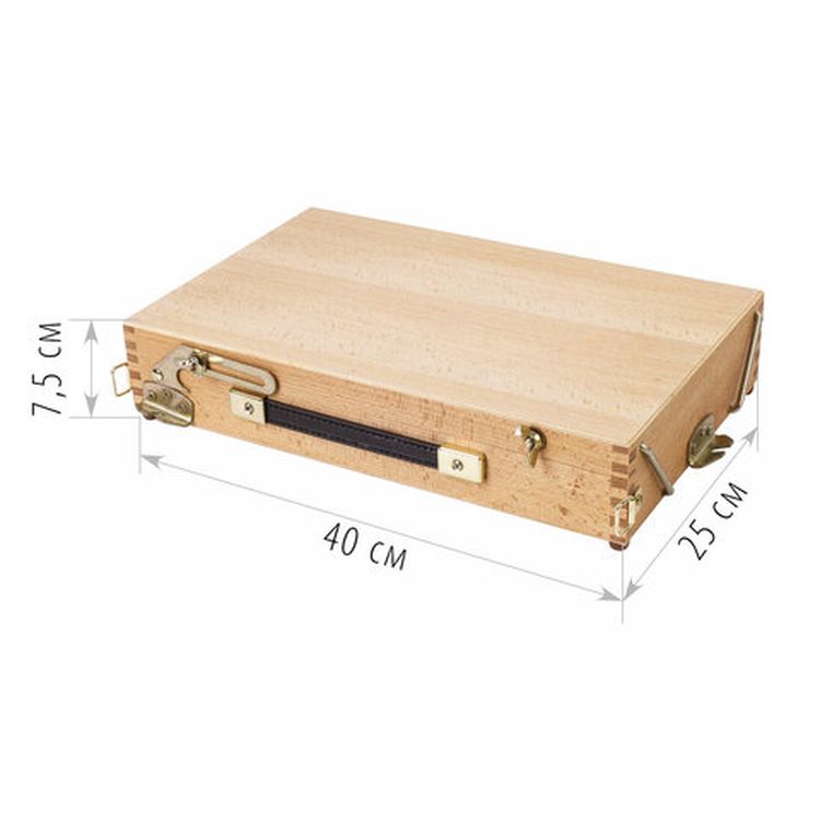 Этюдник BRAUBERG ART CLASSIC, бук, 40х25х7,5 см, высота холста 70 см, ножки метал 90 см, ремень — картинка 13