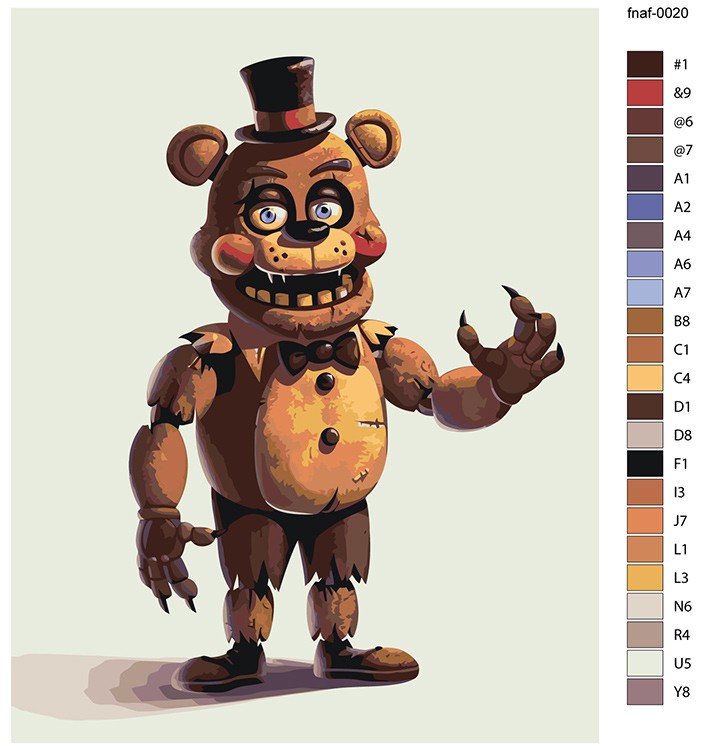 Картина по номерам «Фнаф Five nights at Freddy's Фредди 40x50» — картинка 2