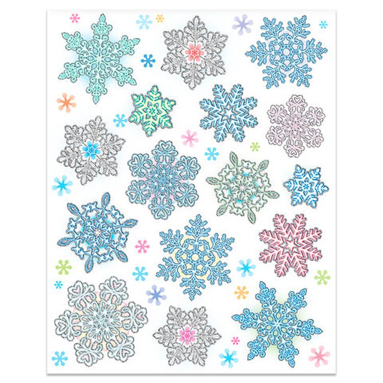 Украшение для окон и стекла «Цветные снежинки 2» — картинка 2