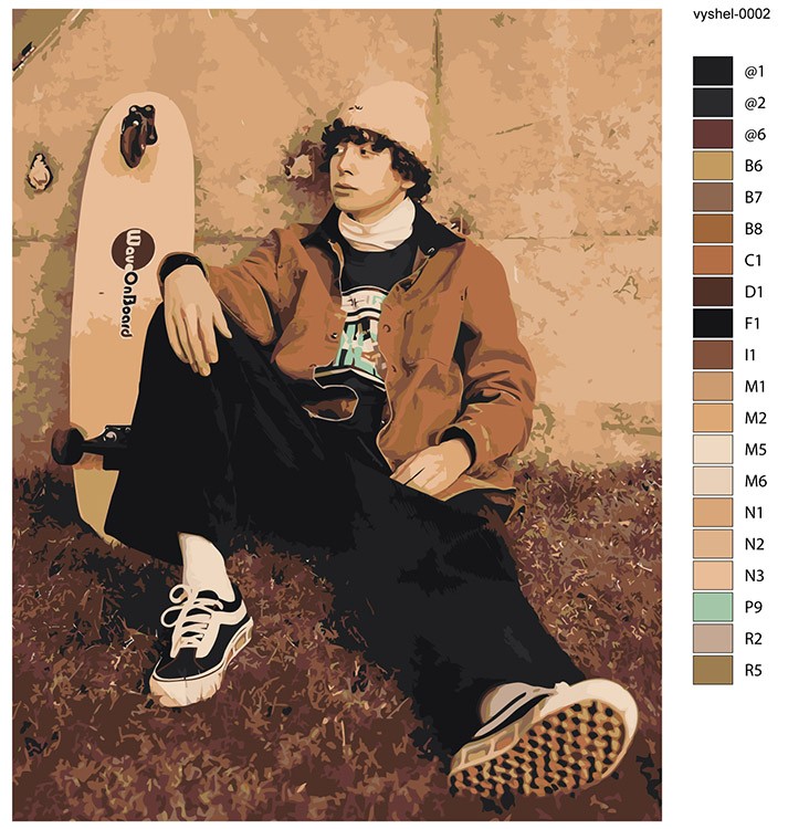 Картина по номерам «Вышел покурить: Юра Авангард 2» — картинка 2