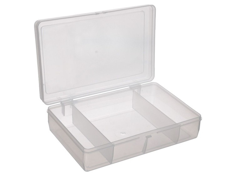 Коробка для мелочей №2 двухъярусная со вкладышем Trivol, цвет: прозрачный — картинка 3
