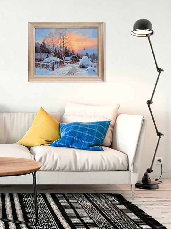 Картина по номерам «Зимний вечер» — картинка 8