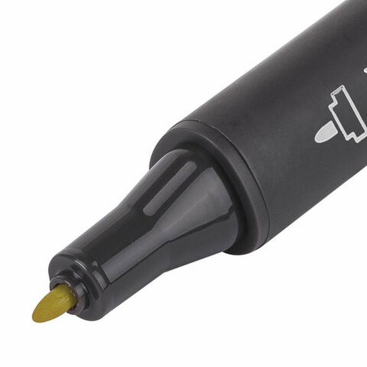 Маркер для скетчинга двусторонний 1 мм - 6 мм BRAUBERG ART CLASSIC, цвет: горчичный — картинка 4