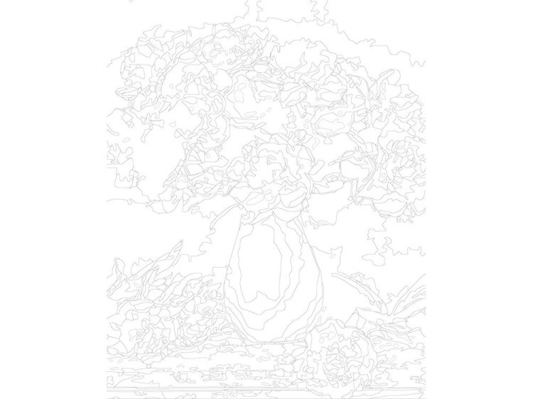 Картина по номерам «Ваза с цветами» — картинка 3