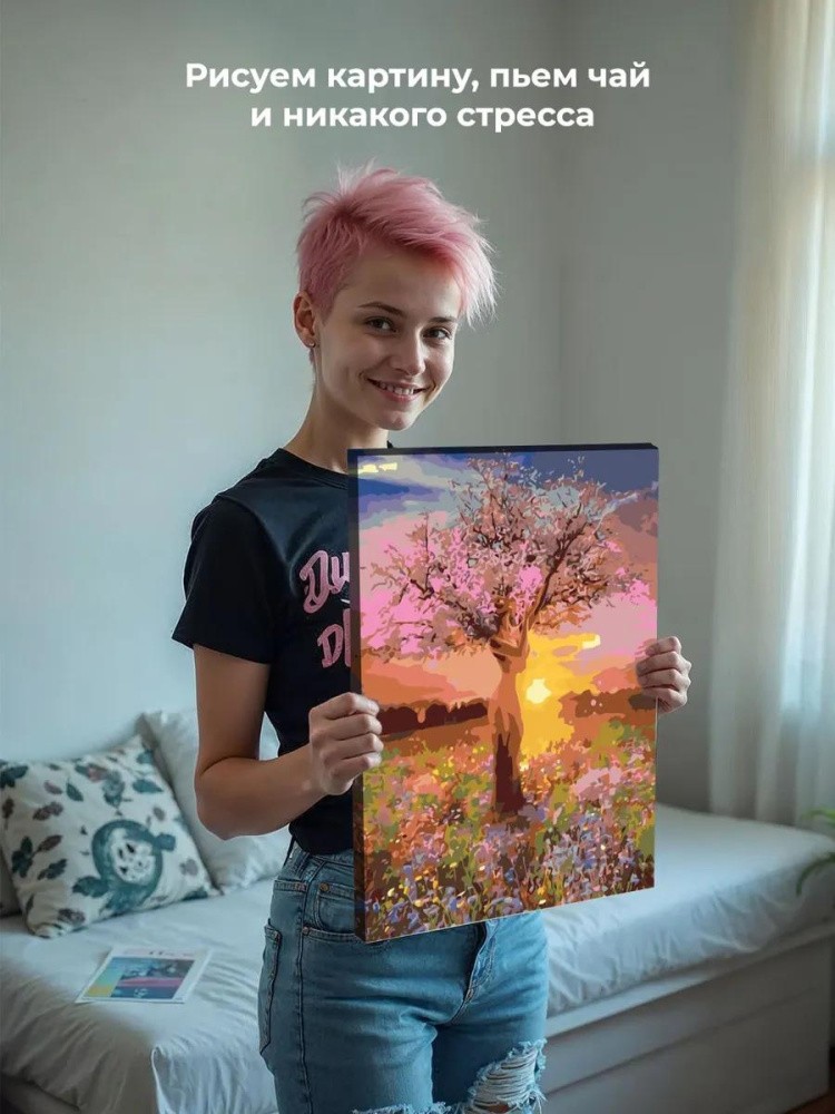 Картина по номерам «Цветущая» — картинка 6