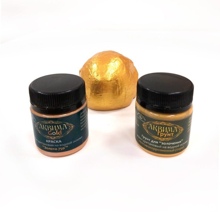 Жидкая поталь для окрашивания готовых изделий, цвет: золото — картинка 2