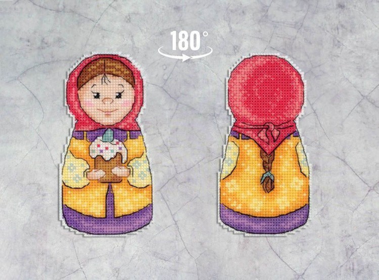 Набор для вышивания «Праздничная пара. Девочка» — картинка 2