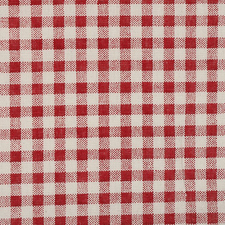 Ткань льняная, 3 м x 150 см, 140 г/м², цвет: красный, клетка, TBY — картинка 4