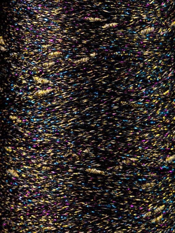 Пряжа бобинная OnlyWe Узелковый люрекс (шишибрики) (Y41), коричневый, бежевый, голубой и розовый люрекс, 1 шт., 50 г — картинка 2