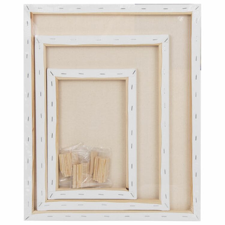 Холсты на подрамнике BRAUBERG ART CLASSIC, набор 3 шт., 380 г/м, 100%хлопок, среднее зерно — картинка 4