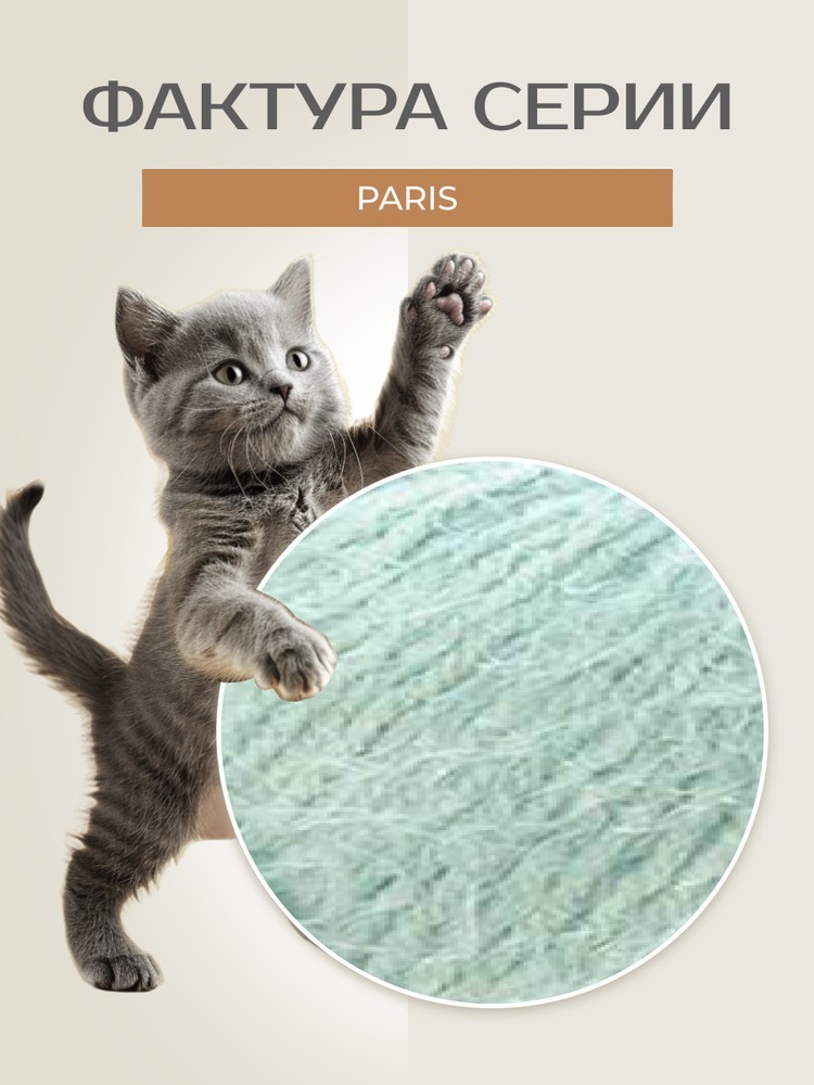 Пряжа NAKO PARIS (Нако Париж), (292), долина, 5 шт. по 100 г — картинка 3