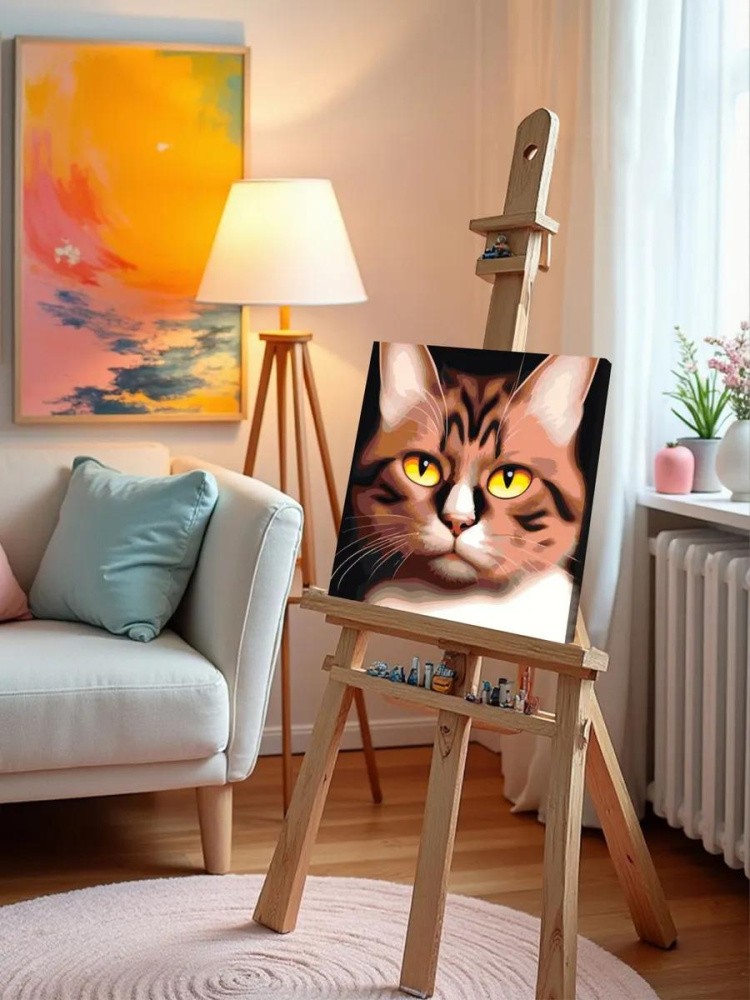 Картина по номерам «Взгляд желтых глаз» — картинка 10