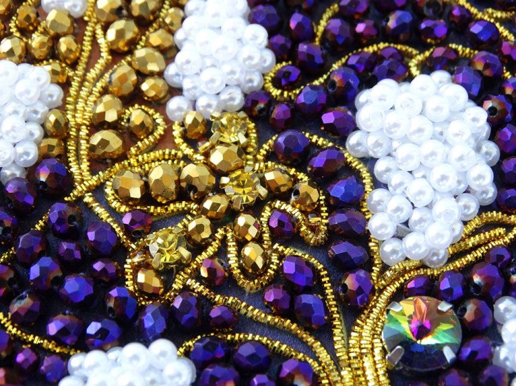 Набор для вышивания хрустальными камнями «Спас Лоза истинная» маленькая (акриловый жемчуг) — картинка 9