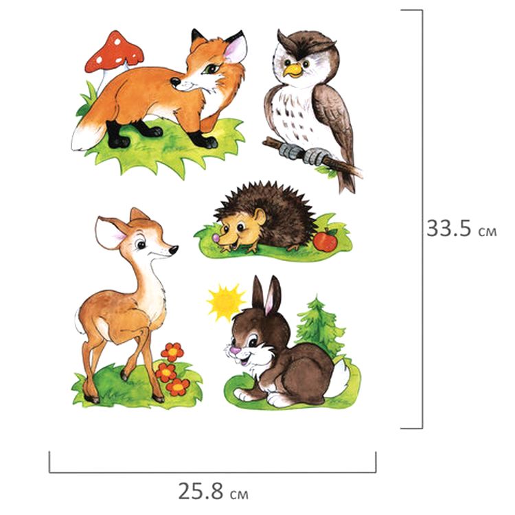 Украшение для окон и стекла «Забавные зверюшки 3» — картинка 3