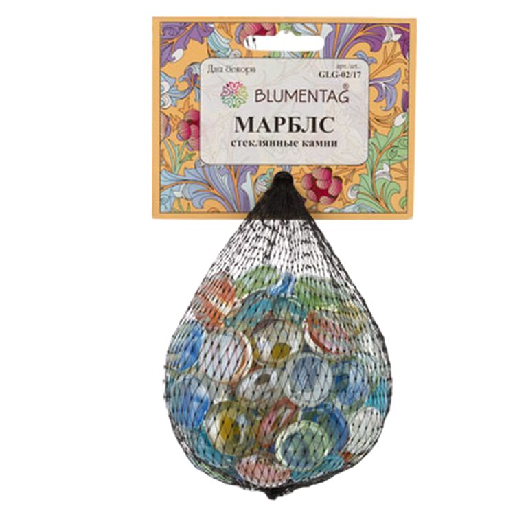 Камни стеклянные марблс, 17 - 19 мм, 6 шт. по 340 г, цвет: ассорти, Blumentag — картинка 3