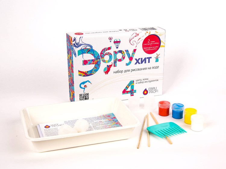 Набор для эбру «Хит» 4 цвета, Эбру-Профи — картинка 2