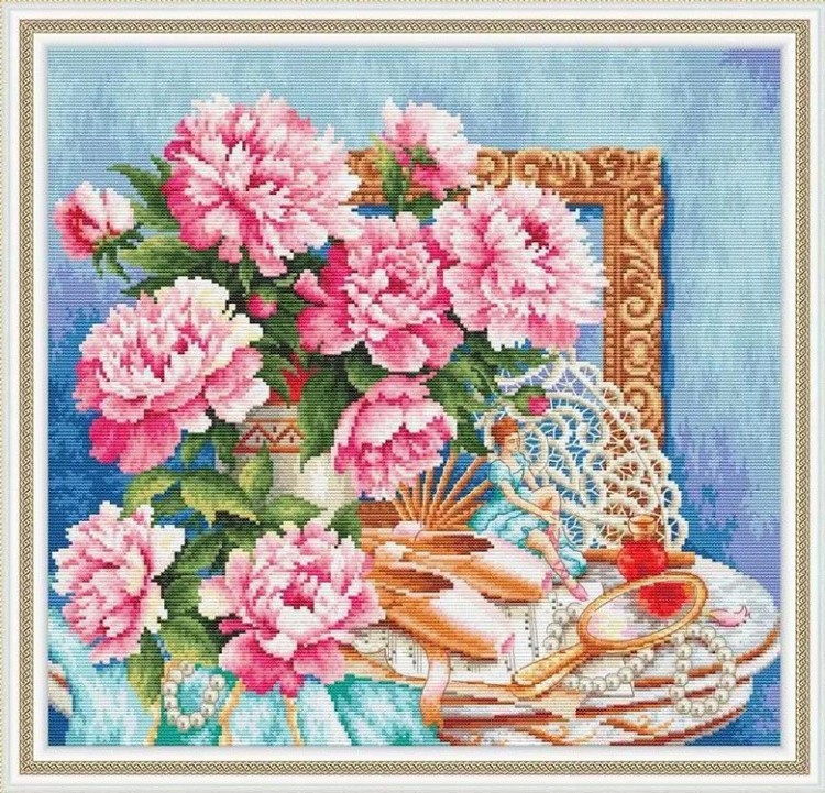 Набор для вышивания «Пионы для балерины» — картинка 2