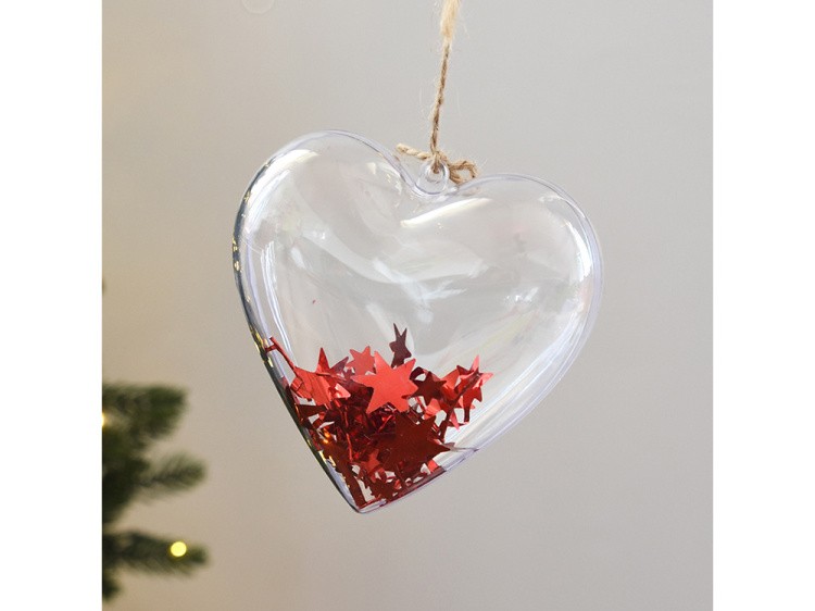 Сердце пластиковое половинками (d 10 см), 2 шт. — картинка 7