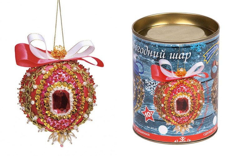 Набор для творчества «Новогодний шар из пайеток. Кардинал Ришелье», Волшебная мастерская — картинка 4