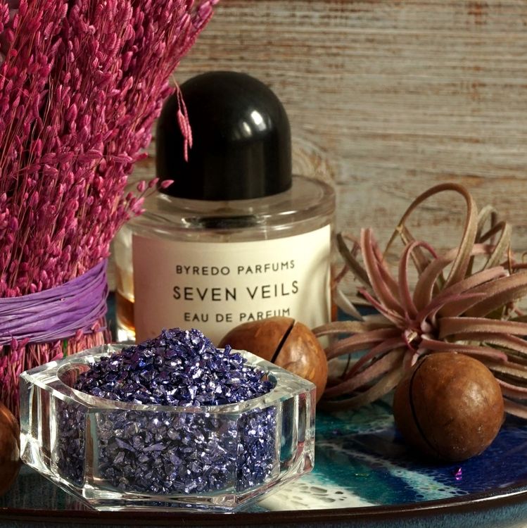 Стеклянная крошка мелкая синяя, 100 гр — картинка 2