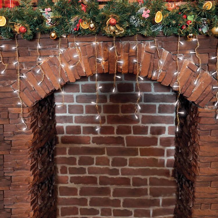 Электрогирлянда светодиодная «Бахрома», 100 ламп, 2х0,5 м, цвет: холодный белый — картинка 4