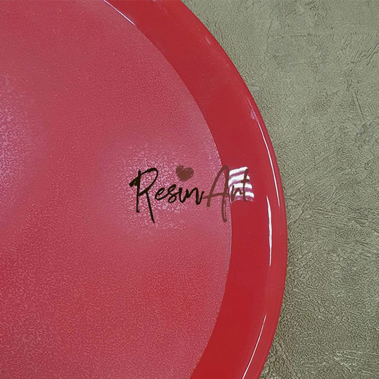 Поднос пластиковый круглый красный d 32 см, ResinArt — картинка 2