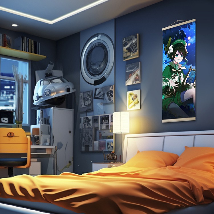 Картина по номерам со светящейся краской «Панно Геншин Венти» — картинка 3