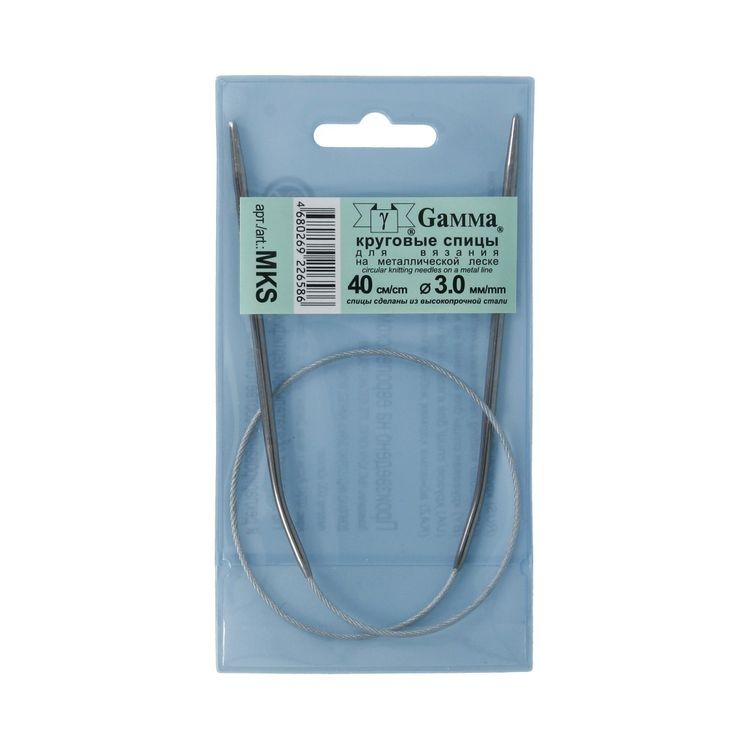 Спицы круговые 40 см, металл, d 3 мм, Gamma — картинка 2