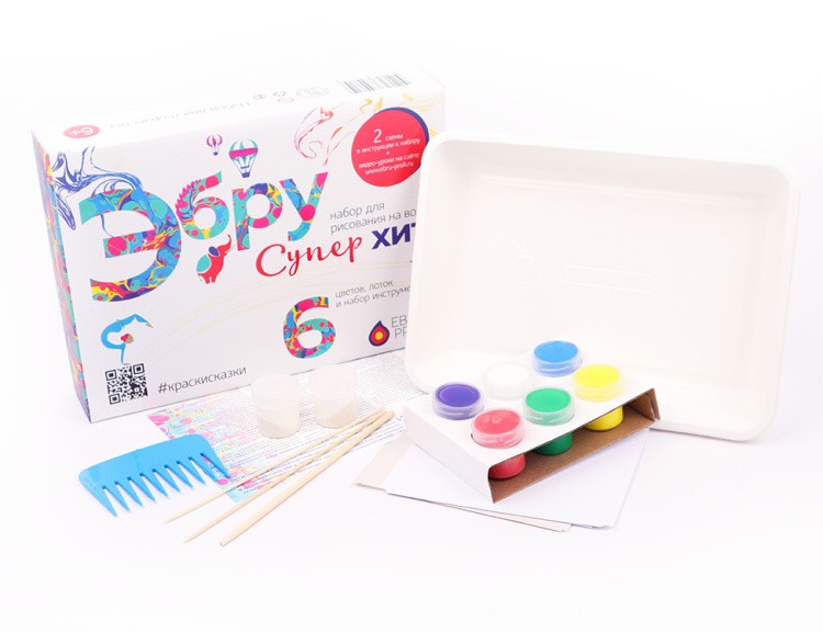 Набор для эбру «Супер Хит» 6 цветов, Эбру-Профи — картинка 3