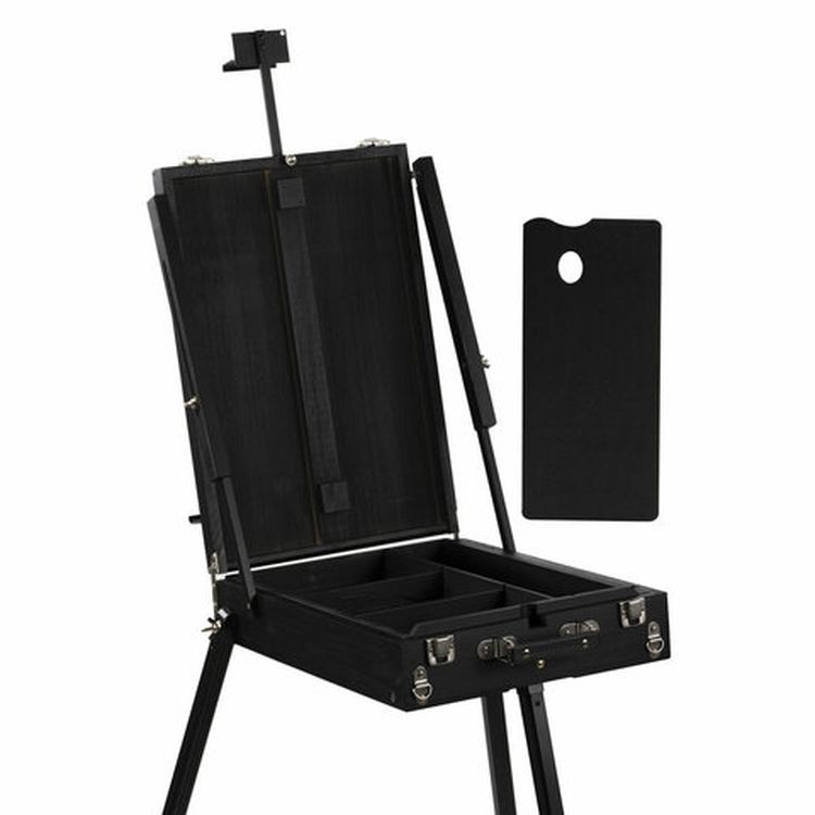 Этюдник-мольберт BRAUBERG ART PREMIERE, алюминиевые ножки, холст до 82 см, черный — картинка 5