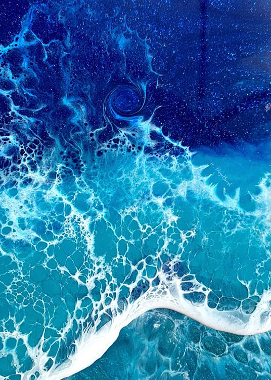 Набор для создания часов эпоксидной смолой Море, Art Blong — картинка 8