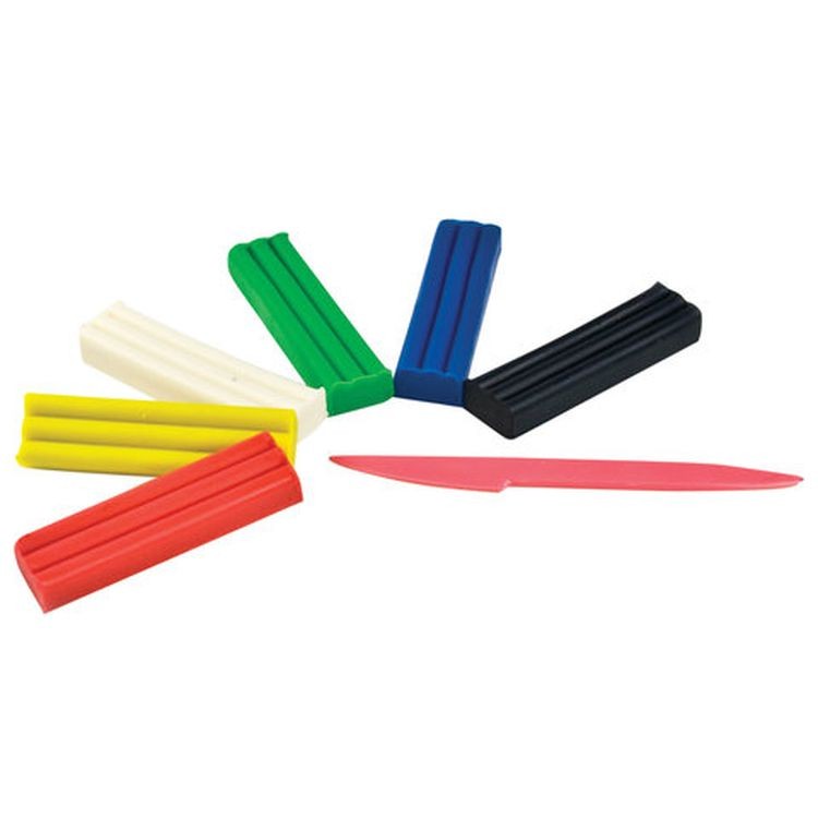 Пластилин мягкий Луч «Кроха», 6 цветов, 90 г, со стеком — картинка 2