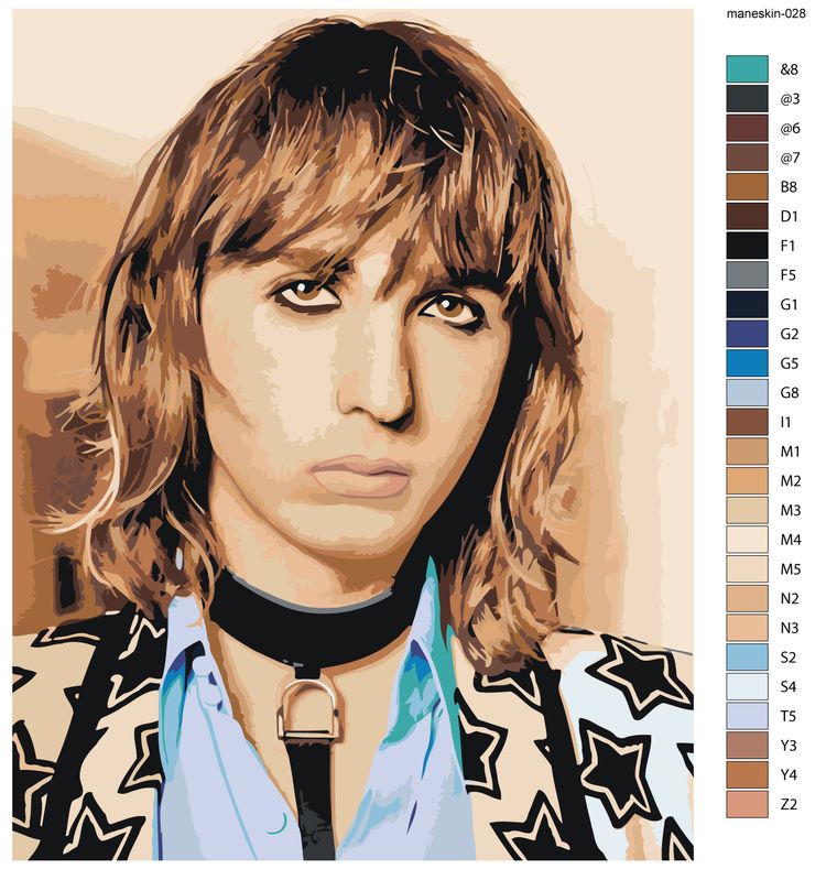 Картина по номерам «Группа Maneskin Манескин: Томас Раджи» — картинка 2