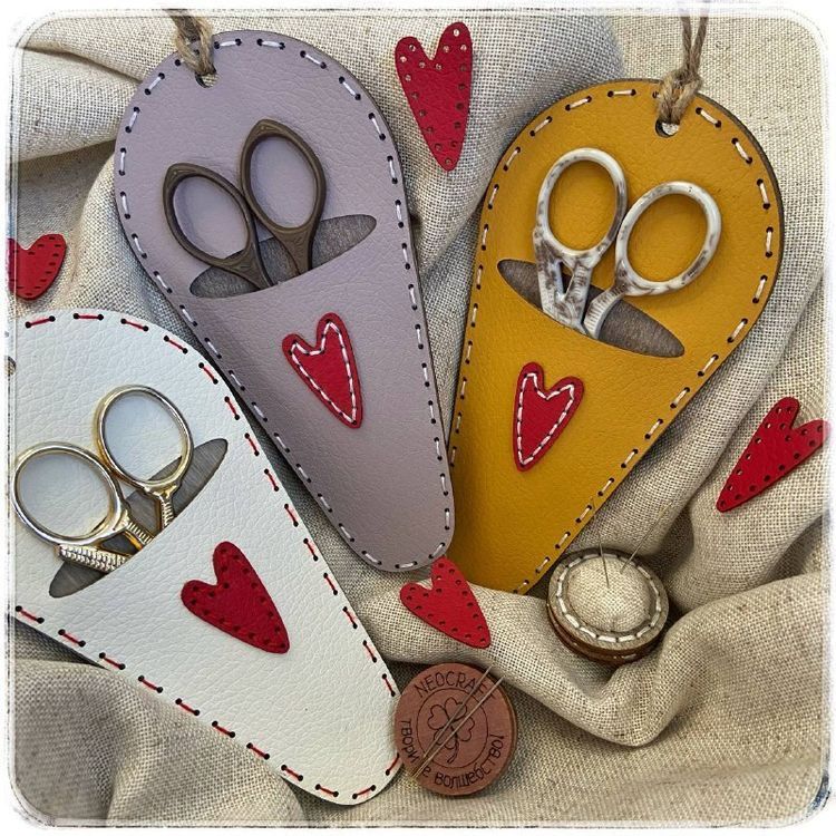 Набор для вышивания «Чехол для ножниц» (сиреневый) — картинка 9