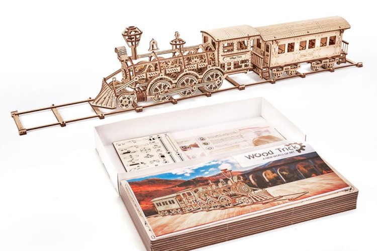 Конструктор из дерева «Локомотив R17 с рельсами», Wood Trick — картинка 8