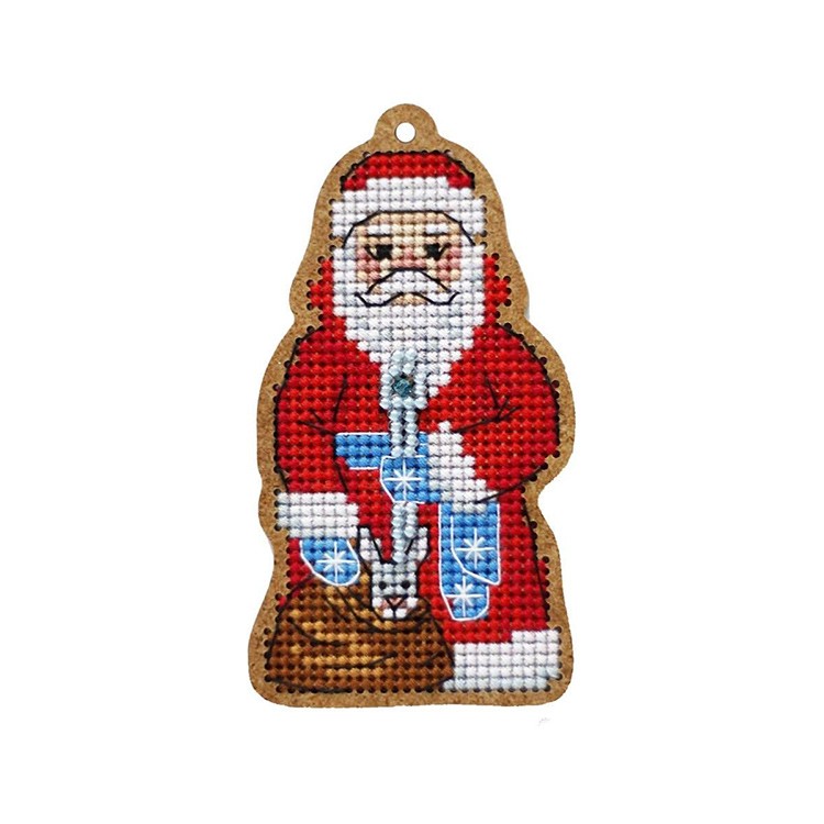 Набор для вышивания ёлочной игрушки «Дед Мороз»