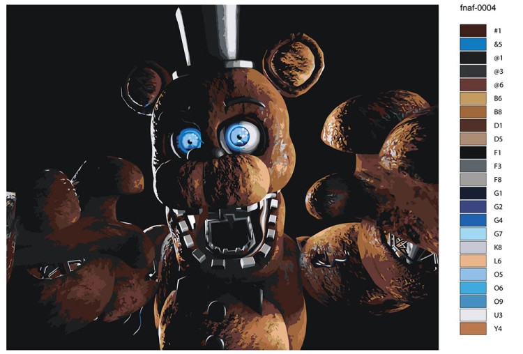 Картина по номерам «Фнаф Five nights at Freddy's Фредди» — картинка 2