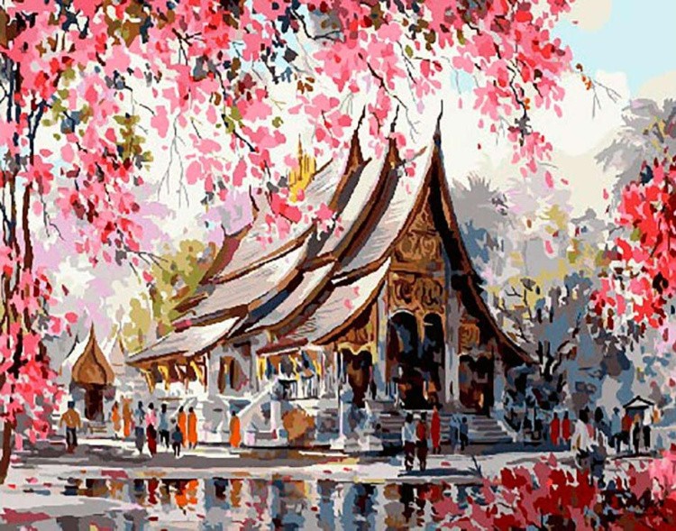 Картина по номерам «Тайский храм»