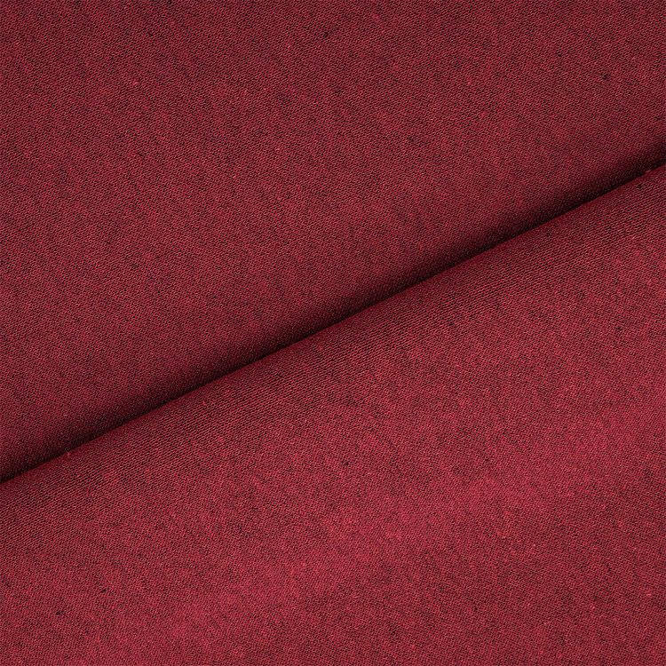 Ткань трикотаж Футер 3х нитка, начес, хлопок, 10 м, ширина 185 см, 320 г/м2, цвет: бордо, TBY — картинка 3