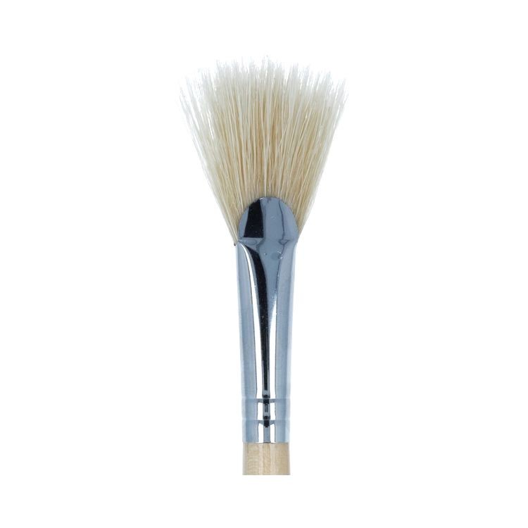 Кисть щетина №02, веерная, 5 шт., короткая ручка, Mr.Painter — картинка 2