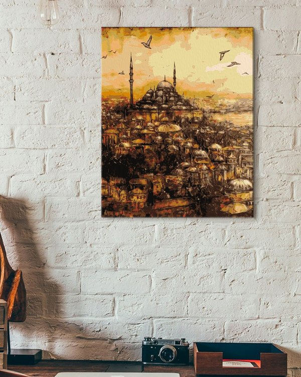Картина по номерам «Сказочный Стамбул в стиле Леонардо да Винчи» — картинка 3
