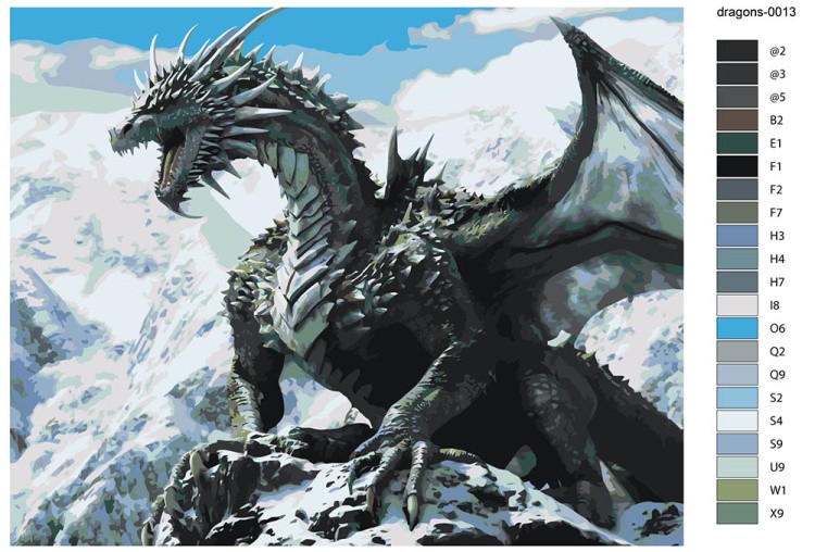 Картина по номерам «Грозный северный дракон» — картинка 2