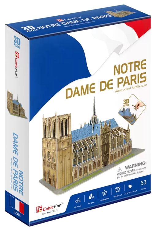 3D пазл CubicFun «Нотр-Дам-де-Пари» — картинка 3